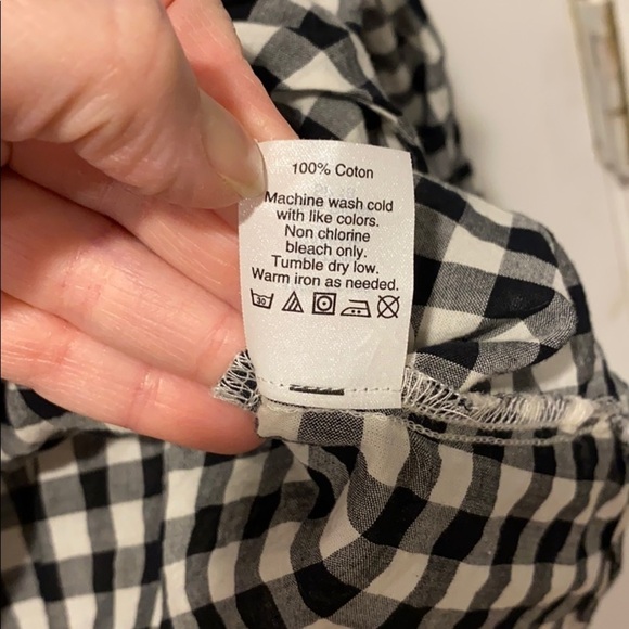 J Crew Lightweight Gingham Tie Front Top EUC - Picture 5 of 8